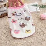  Áo 3 lỗ Blue ime có khoen dắt cho chó mèo 