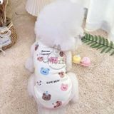  Áo 3 lỗ Blue ime có khoen dắt cho chó mèo 