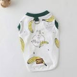  Áo 3 lỗ quả chuối có khoen dắt cho chó mèo 