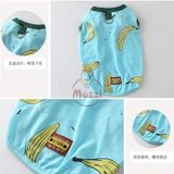  Áo 3 lỗ quả chuối có khoen dắt cho chó mèo 