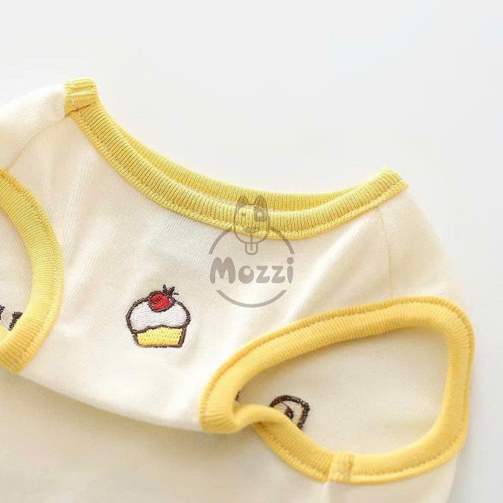 Áo 3 lỗ thêu hình gấu thỏ cho chó mèo