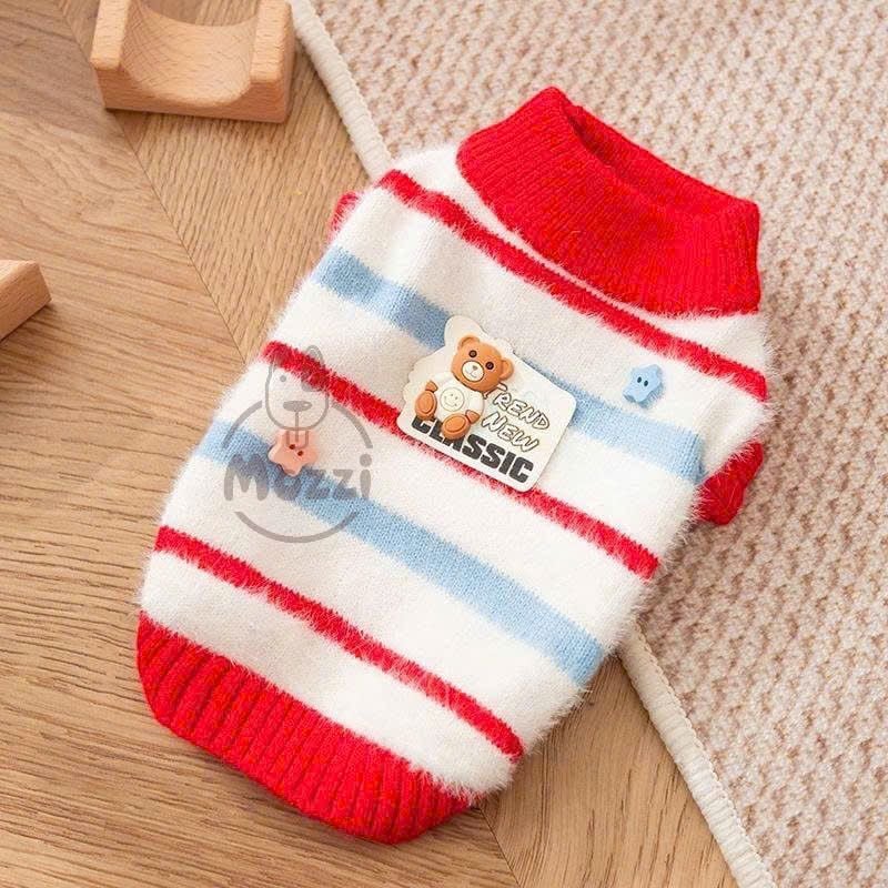 Áo len sọc ngang Trend New Classic cho chó mèo