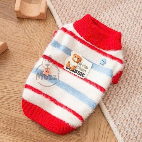  Áo len sọc ngang Trend New Classic cho chó mèo 