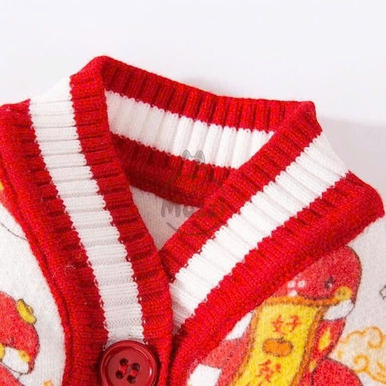 Áo len Cardigan hình con rắn có túi cho chó mèo