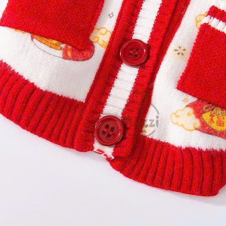 Áo len Cardigan hình con rắn có túi cho chó mèo