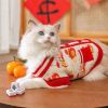 Áo len Cardigan hình con rắn có túi cho chó mèo