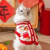  Áo len Cardigan hình con rắn có túi cho chó mèo 