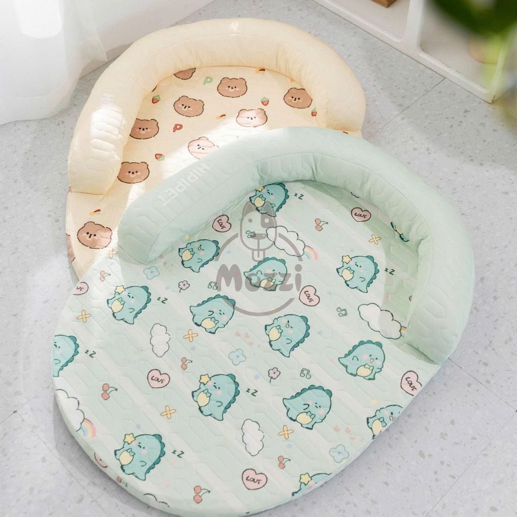 Nệm thảm mát Hipipet có thành gối đầu cho chó mèo