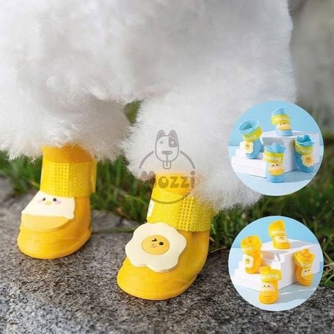  Giày cao su Hipidog Boots đi mưa chống ướt cho chó mèo 