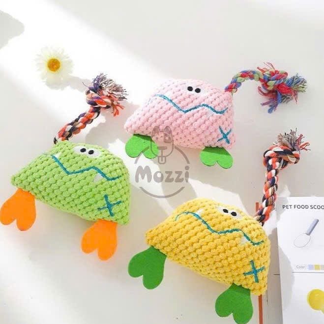 Đồ chơi gặm vải nhung dây thừng âm thanh cho chó