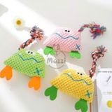  Đồ chơi gặm vải nhung dây thừng âm thanh cho chó 