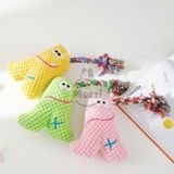  Đồ chơi gặm vải nhung dây thừng âm thanh cho chó 