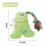  Đồ chơi gặm vải nhung dây thừng âm thanh cho chó 