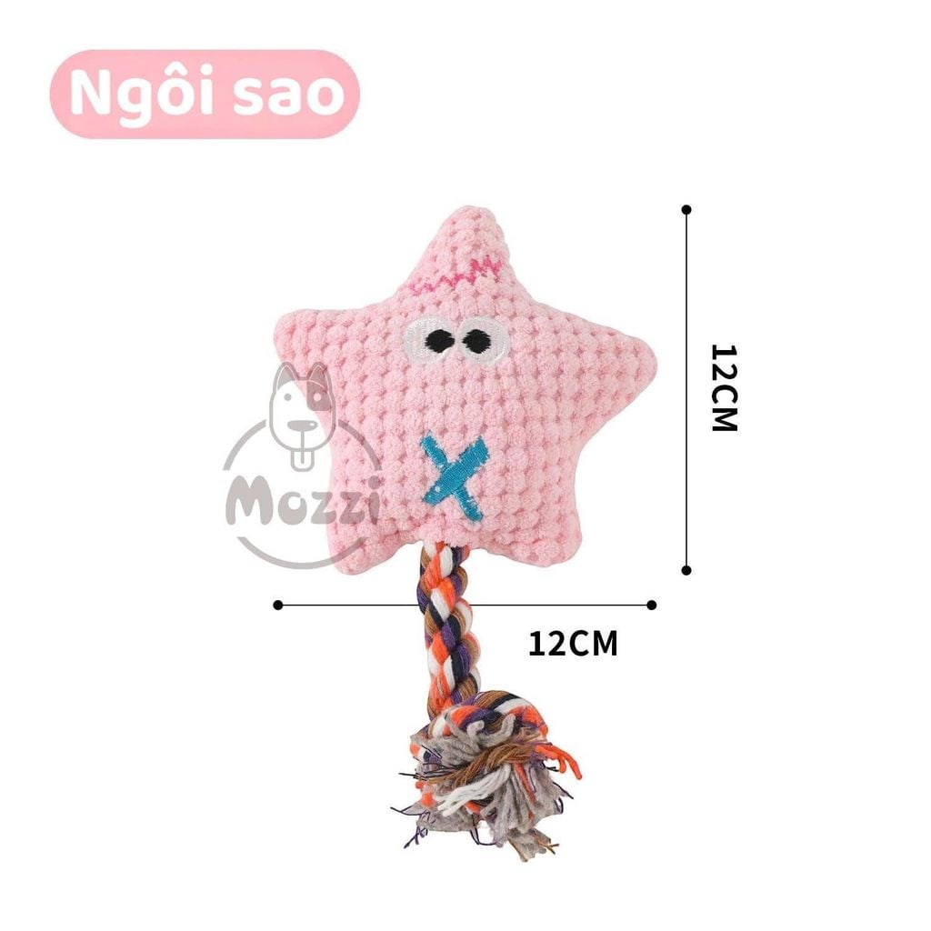 Đồ chơi gặm vải nhung dây thừng âm thanh cho chó