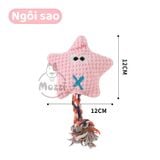  Đồ chơi gặm vải nhung dây thừng âm thanh cho chó 