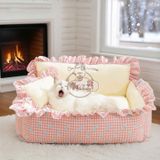  Nệm caro bông mềm Secret Garden cho chó mèo 