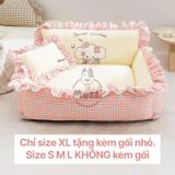  Nệm caro bông mềm Secret Garden cho chó mèo 