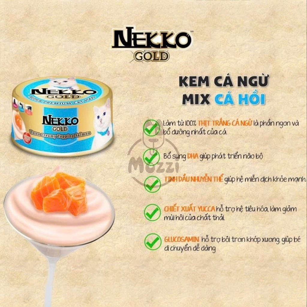 Pate cho mèo Nekko Gold lon 85gr