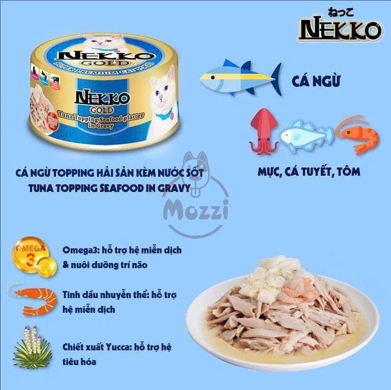 Pate cho mèo Nekko Gold lon 85gr