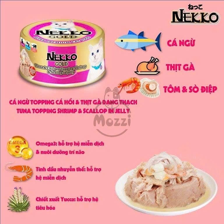 Pate cho mèo Nekko Gold lon 85gr