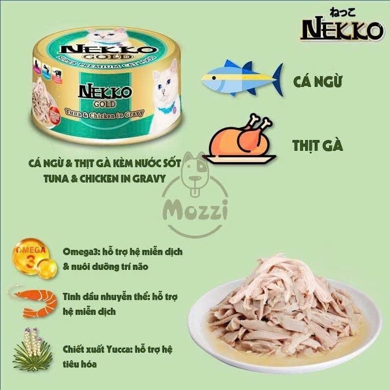 Pate cho mèo Nekko Gold lon 85gr