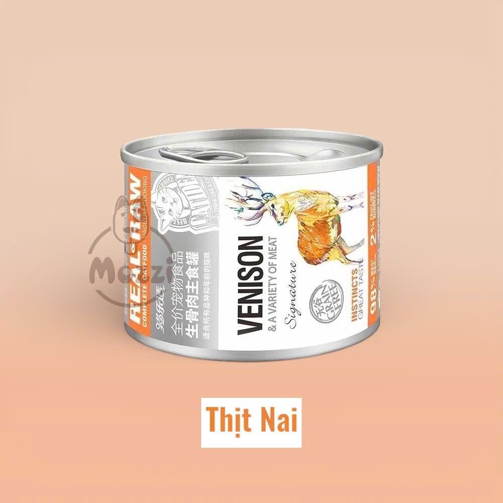 [4 LON TẶNG MUỖNG NGẪU NHIÊN]Pate thịt tươi Catidea Real and Raw cao cấp cho mèo