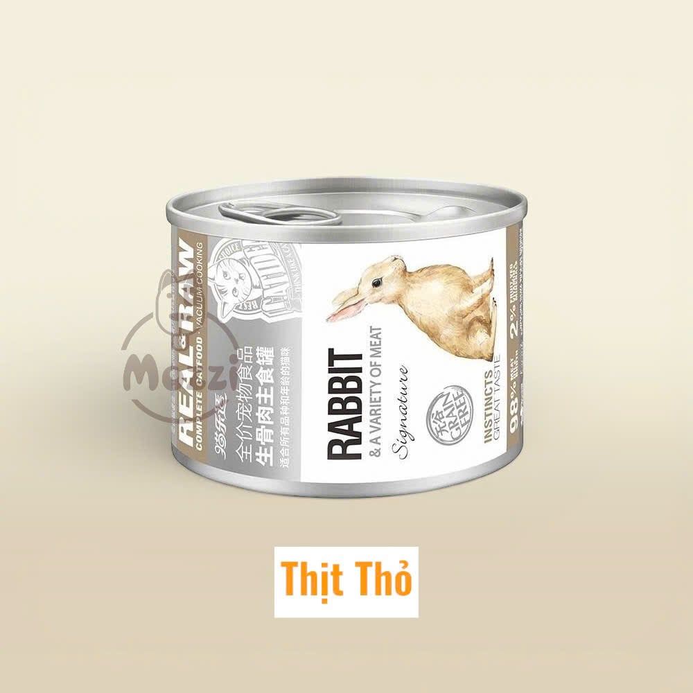 [4 LON TẶNG MUỖNG NGẪU NHIÊN]Pate thịt tươi Catidea Real and Raw cao cấp cho mèo