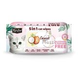  Khăn ướt Kitcat kháng khuẩn cho mèo Gói 80 miếng 