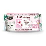  Khăn ướt Kitcat kháng khuẩn cho mèo Gói 80 miếng 