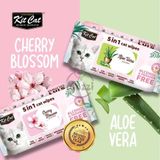  Khăn ướt Kitcat kháng khuẩn cho mèo Gói 80 miếng 