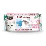  Khăn ướt Kitcat kháng khuẩn cho mèo Gói 80 miếng 