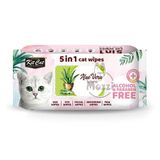  Khăn ướt Kitcat kháng khuẩn cho mèo Gói 80 miếng 