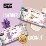 Khăn ướt Kitcat kháng khuẩn cho mèo Gói 80 miếng 