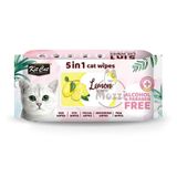  Khăn ướt Kitcat kháng khuẩn cho mèo Gói 80 miếng 