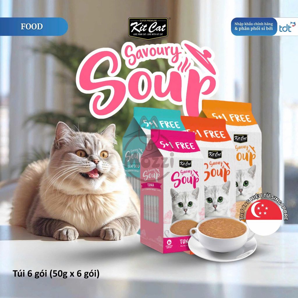 Pate cho mèo KitCat Savoury Soup dạng súp nhiều nước Gói 50g