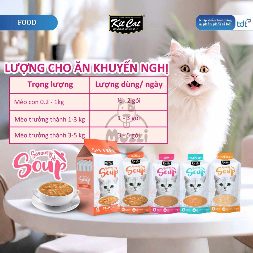 Pate cho mèo KitCat Savoury Soup dạng súp nhiều nước Gói 50g