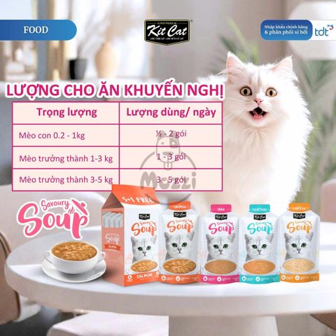 Pate cho mèo KitCat Savoury Soup dạng súp nhiều nước Gói 50g