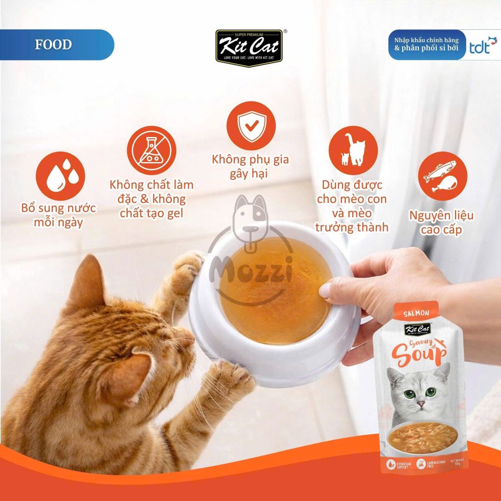 Pate cho mèo KitCat Savoury Soup dạng súp nhiều nước Gói 50g