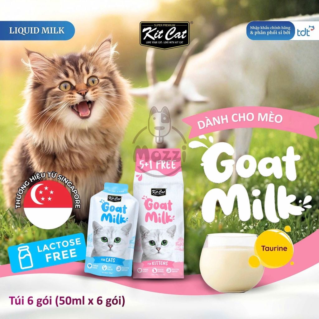 Sữa tươi sữa dê KitCat Goat Milk cho mèo con Gói 50ml