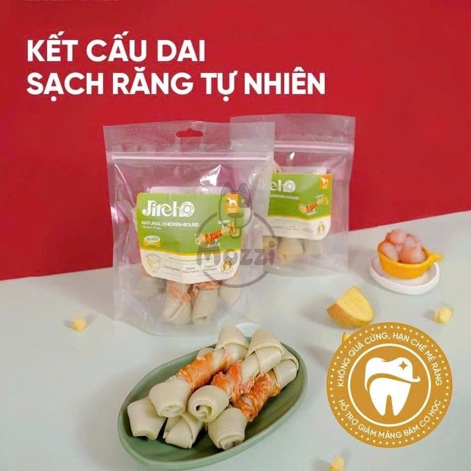Snack cho chó Jireho Xương quấn gà không chứa Gluten