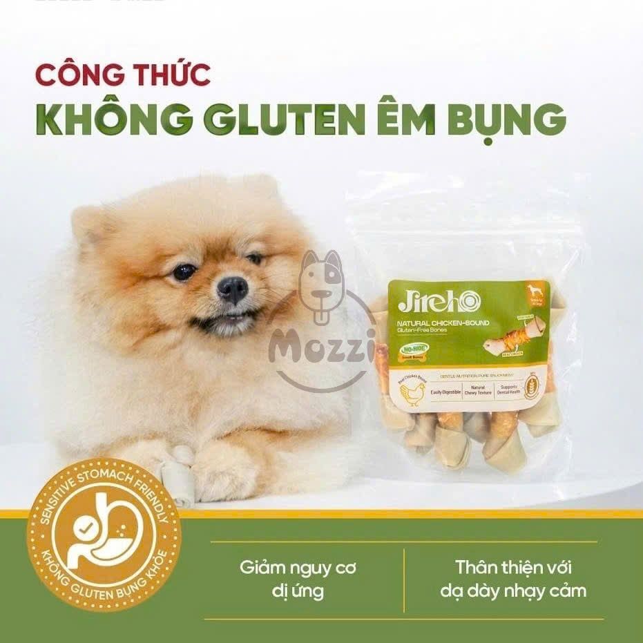 Snack cho chó Jireho Xương quấn gà không chứa Gluten