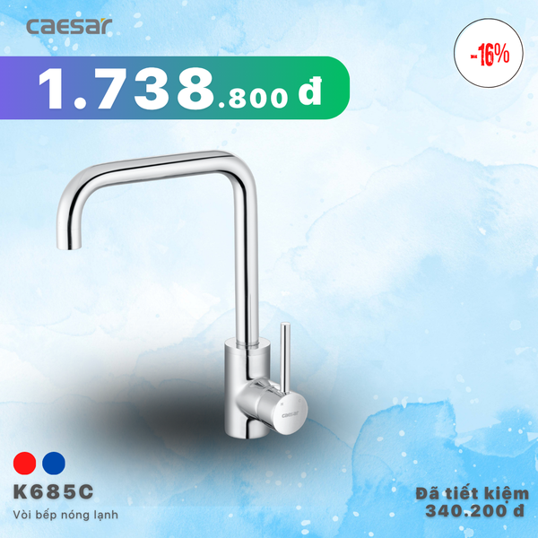  Khuyến mãi ưu đãi Vòi Bếp Nóng Lạnh - K685C 
