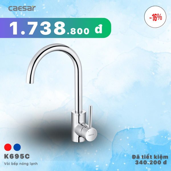  Khuyến mãi ưu đãi Vòi Bếp Nóng Lạnh - K695C 