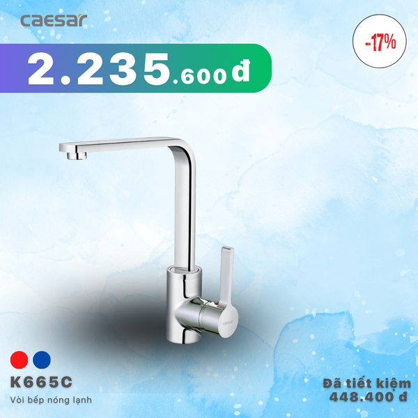  Khuyến mãi ưu đãi Vòi bếp Nóng Lạnh - K665C 