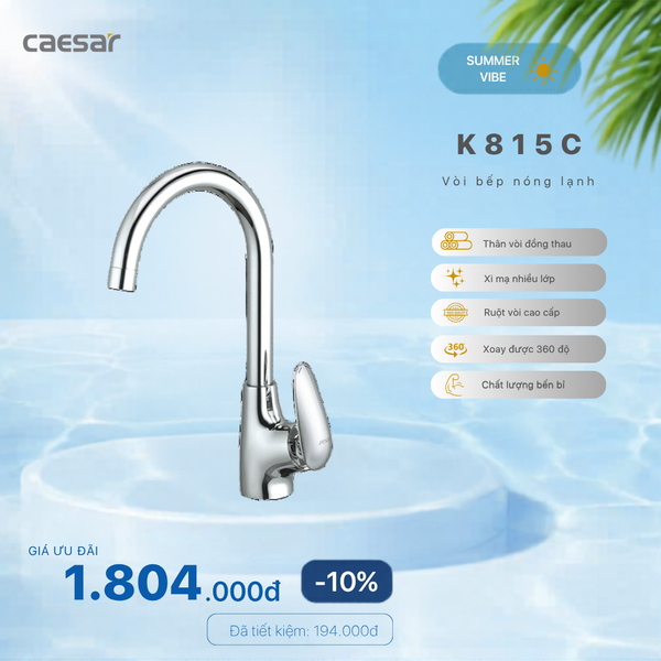  Khuyến mãi ưu đãi - Vòi Bếp Nóng Lạnh - K815C 