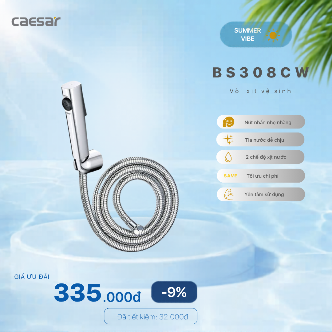  Khuyến mãi ưu đãi Vòi xịt - BS308CW 