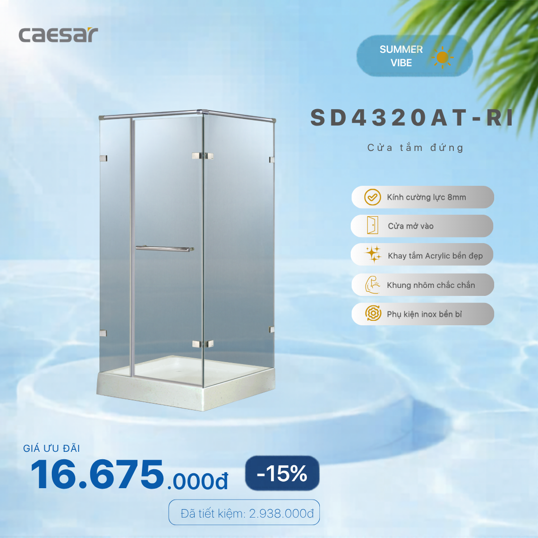  Khuyến mãi ưu đãi Cửa Tắm Đứng - SD4320AT - RI 