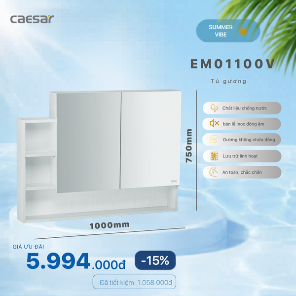 Khuyến mãi ưu đãi - Tủ gương - EM01100V