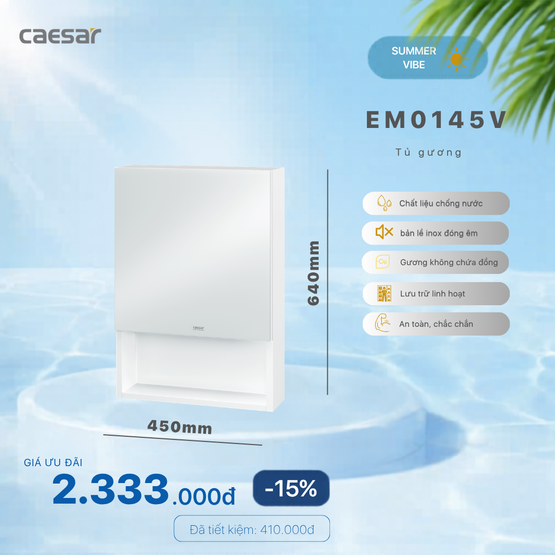  Khuyến mãi ưu đãi Tủ gương - EM0145V 
