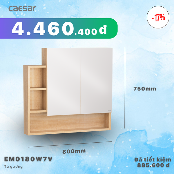  Khuyến mãi ưu đãi Tủ gương - EM0180W7V 